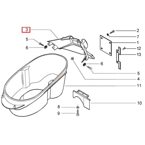 57739200F2 | COPERTURA POST. | PIAGGIO RICAMBI ORIGINALI