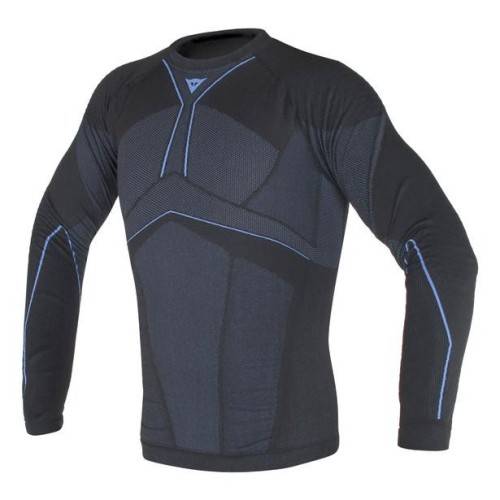 DAINESE D-CORE AERO TEE LS-607-BLACK/COBALT-BLUE | DAINESE