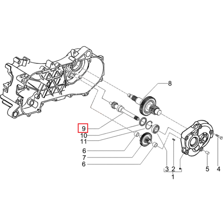 4795715 | ALBERO PULEGGIA CONDOTTA| PIAGGIO RICAMBI ORIGINALI