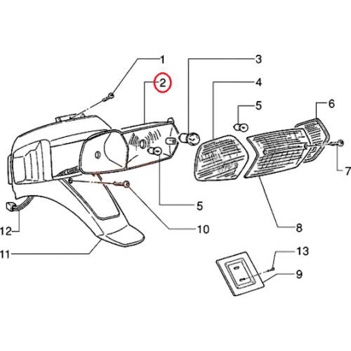 291859 | RIFLETTORE | PIAGGIO RICAMBI ORIGINALI