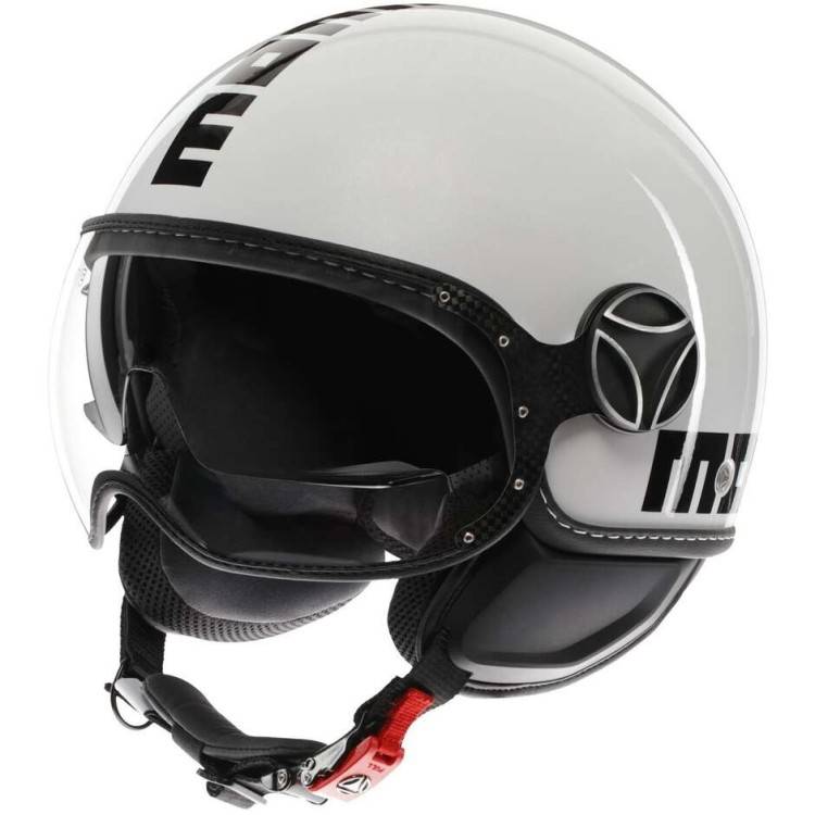 CASCO JET FGTR EVO MOMODESIGN E2206 MONO WHITE QUARZ BLACK | MOMO DESIGN