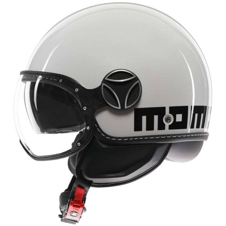 CASCO JET FGTR EVO MOMODESIGN E2206 MONO WHITE QUARZ BLACK | MOMO DESIGN