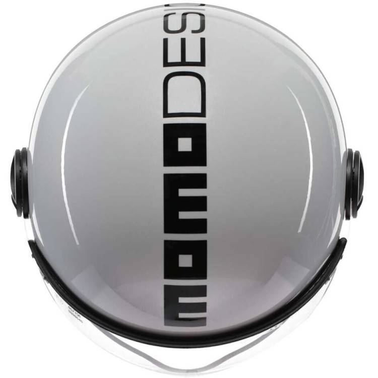 CASCO JET FGTR EVO MOMODESIGN E2206 MONO WHITE QUARZ BLACK | MOMO DESIGN