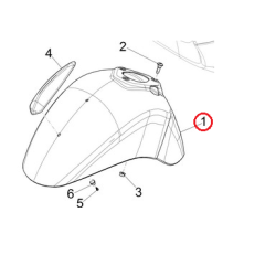 1B000947000YR5 | PARAFANGO ANTERIORE | PIAGGIO RICAMBI ORIGINALI