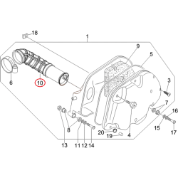 1A007660 | MANICOTTO DEPURATORE-CORPO FARFALLATO | PIAGGIO RICAMBI ORIGINALI