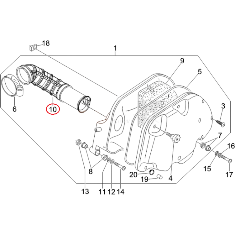 1A007660 | MANICOTTO DEPURATORE-CORPO FARFALLATO | PIAGGIO RICAMBI ORIGINALI