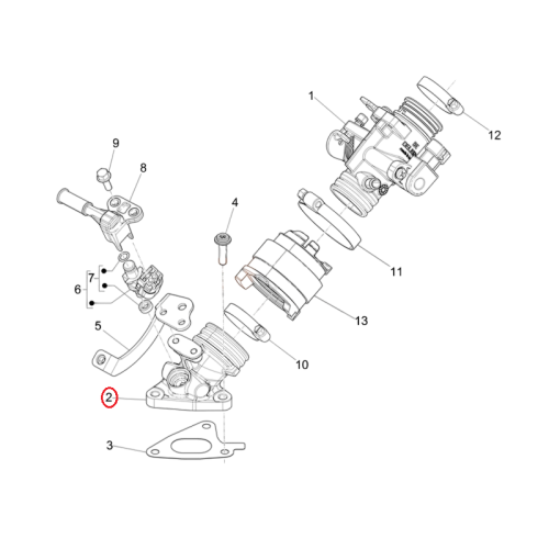 1A007413 | RACCORDO AMMISSIONE | PIAGGIO RICAMBI ORIGINALI