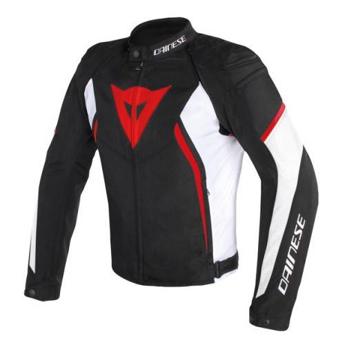 DAINESE AVRO D2 TEX JACKET-858-BLACK/WHITE/RED