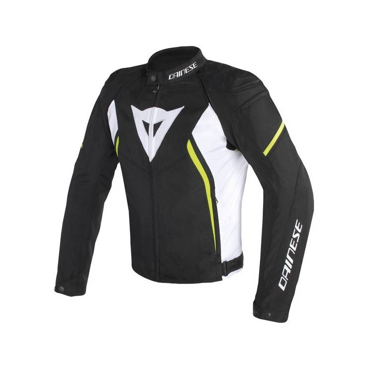 DAINESE AVRO D2 TEX JACKET-Q90-BLACK/WHITE/YELLOW-FLUO