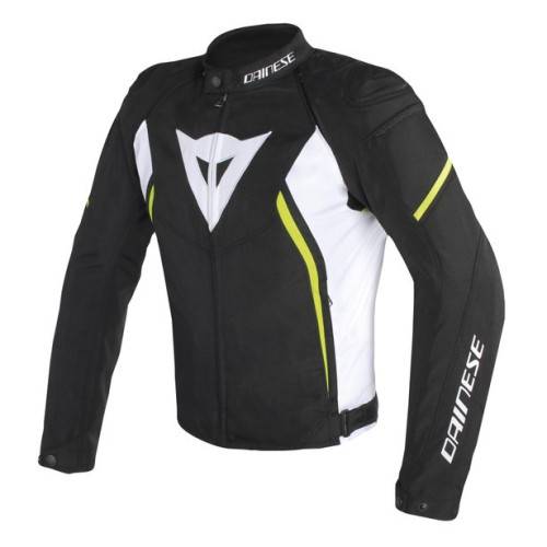 DAINESE AVRO D2 TEX JACKET-Q90-BLACK/WHITE/YELLOW-FLUO