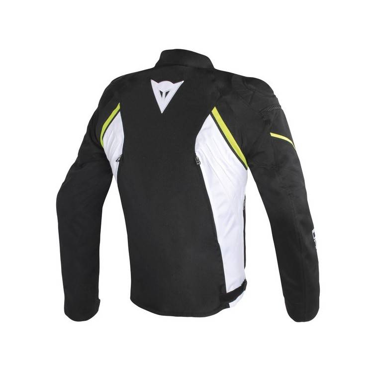 DAINESE AVRO D2 TEX JACKET-Q90-BLACK/WHITE/YELLOW-FLUO