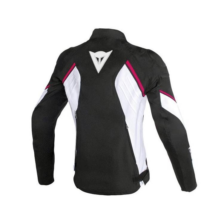 DAINESE AVRO D2 TEX LADY JACKET-T76-BLACK/WHITE/FUXIA