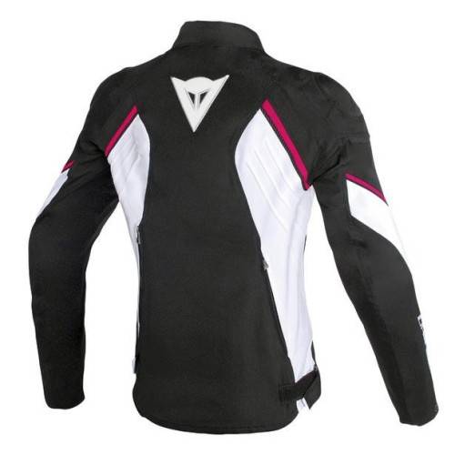 DAINESE AVRO D2 TEX LADY JACKET-T76-BLACK/WHITE/FUXIA