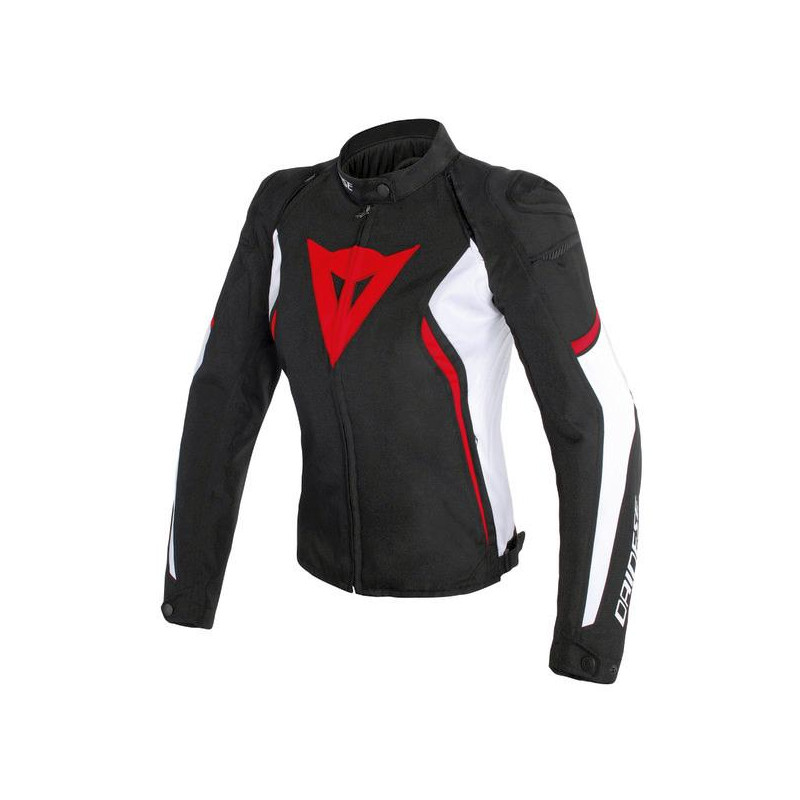 DAINESE AVRO D2 TEX LADY JACKET-858-BLACK/WHITE/RED