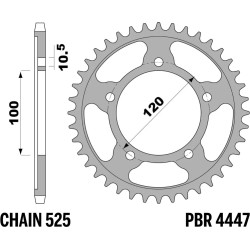 4447 40 C45 | CORONE APRILIA RSV-R 04 Z40 C45 C.525 | PBR