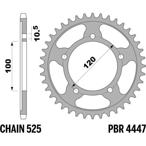4447 40 C45 | CORONE APRILIA RSV-R 04 Z40 C45 C.525 | PBR