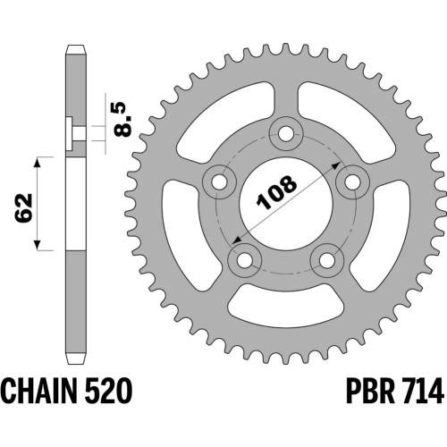714 43 C45 | CORONE CAGIVA Z43 C45 C.520 | PBR