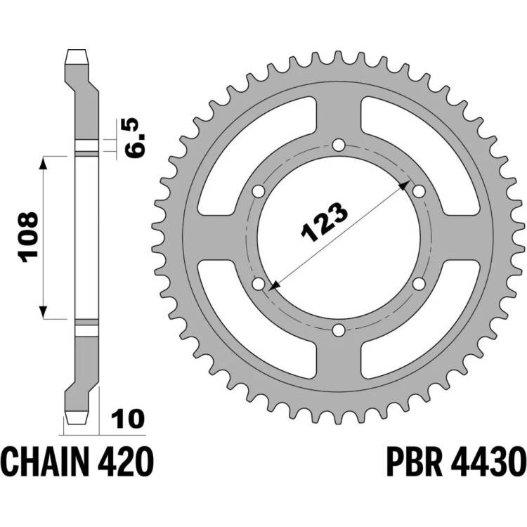 4430 52 F | CORONE DERBY GPR50/GILERA GP50 Z52 | PBR