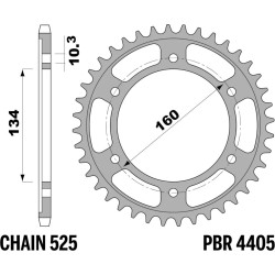 4405 43 C45 | CORONE HONDA CBR600R Z43 C45 C.525 | PBR