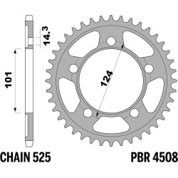 4508 42 C45 | CORONE KTM Z42 C45 -950 SUPERMOTO | PBR