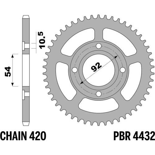 4432 47 F | CORONE MBK X-POWER Z47 C.420 | PBR