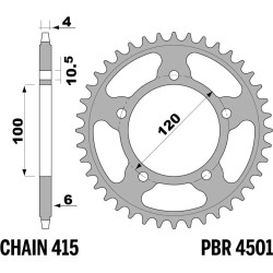 4501 48 L | CORONE SPORT PROD.Z48 ERGAL RS125 C415 | PBR