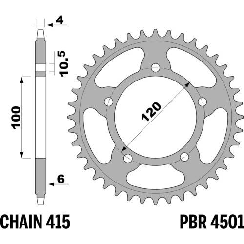 4501 48 L | CORONE SPORT PROD.Z48 ERGAL RS125 C415 | PBR