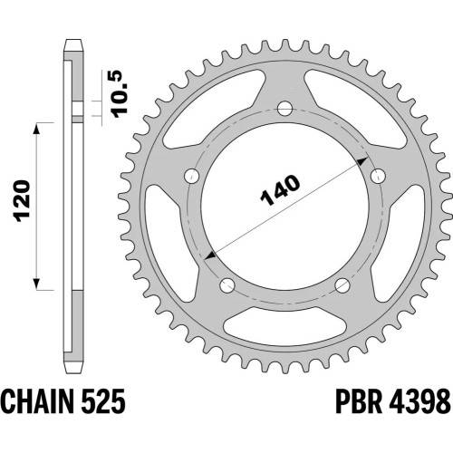 4398 45 C45 | CORONE SUZ GSXR 600/750 Z45 C45 C.525 | PBR
