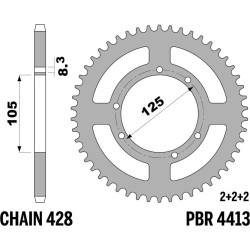 4413 48 F | CORONE Z48 DERBI SM 125 04-05 C.428 | PBR