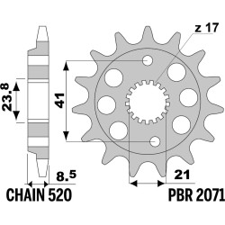 2071 14 18NC | PIGNONI XR400 +TRX400 +FORI Z14 C.520 | PBR