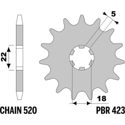 423 13 18NC | PIGNONI KAW KX 125 Z13 18NC C.520 | PBR