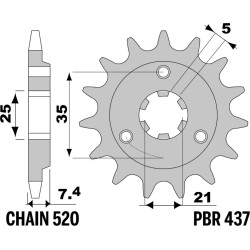 437 16 18NC | PIGNONI SUZUKI Z16 18NC C.520 | PBR
