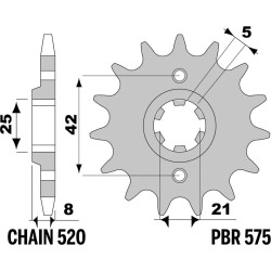 575 15 18NC | PIGNONI YAMAHA Z15 18NC+FORI C.520 | PBR