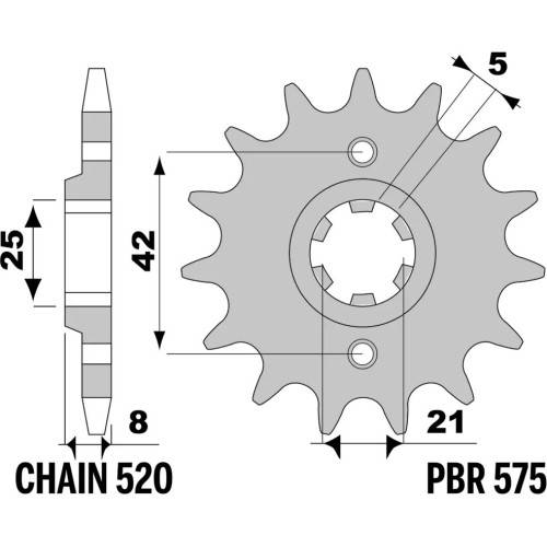 575 15 18NC | PIGNONI YAMAHA Z15 18NC+FORI C.520 | PBR