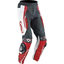 VORTEX PANT - PANTALONE PELLE UOMO NERO/BIANCO/ROSSO IXON
