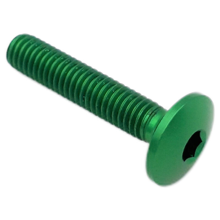VITE TESTA BOMBATA ERGAL CL 002 M4 L. 15 HEAD Ø10 ERGAL (7075 T6) - 002M4015VER | VERDE | LIGHTECH