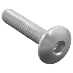 VITE TESTA BOMBATA ERG. CL 002 M6 L. 20 TESTA Ø14  ERGAL (7075 T6) | 002M6020SIL - SILVER | LIGHTECH