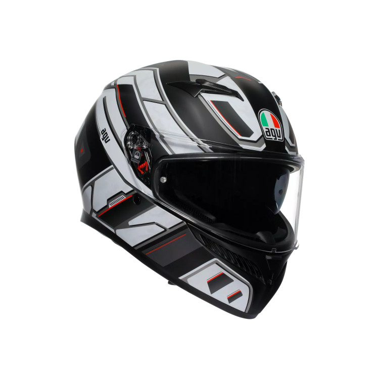 CASCO INTEGRALE K3 AGV E2206 MPLK RIVIA MATT BLACK WHITE | AGV