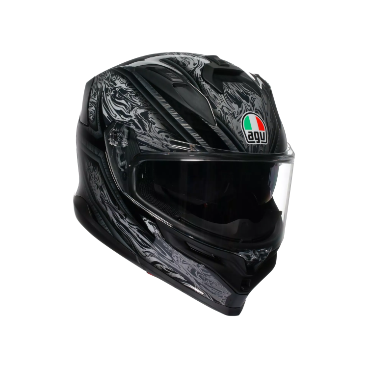 CASCO INTEGRALE K7 AGV E2206 MPLK DAMASCUS BLACK SILVER | AGV