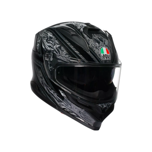 CASCO INTEGRALE K7 AGV E2206 MPLK DAMASCUS BLACK SILVER | AGV