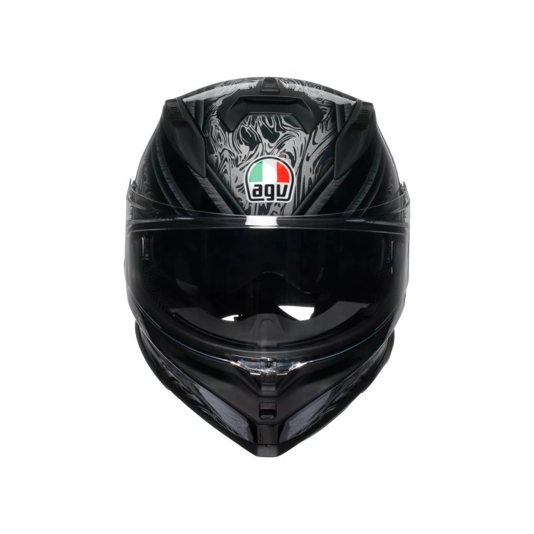 CASCO INTEGRALE K7 AGV E2206 MPLK DAMASCUS BLACK SILVER | AGV