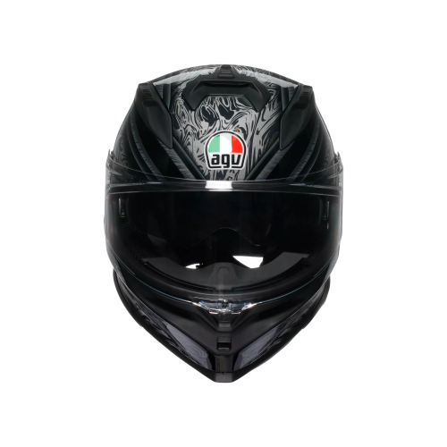 CASCO INTEGRALE K7 AGV E2206 MPLK DAMASCUS BLACK SILVER | AGV