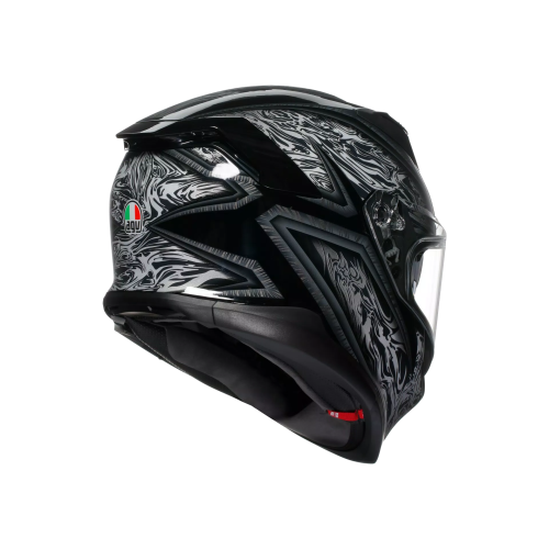CASCO INTEGRALE K7 AGV E2206 MPLK DAMASCUS BLACK SILVER | AGV