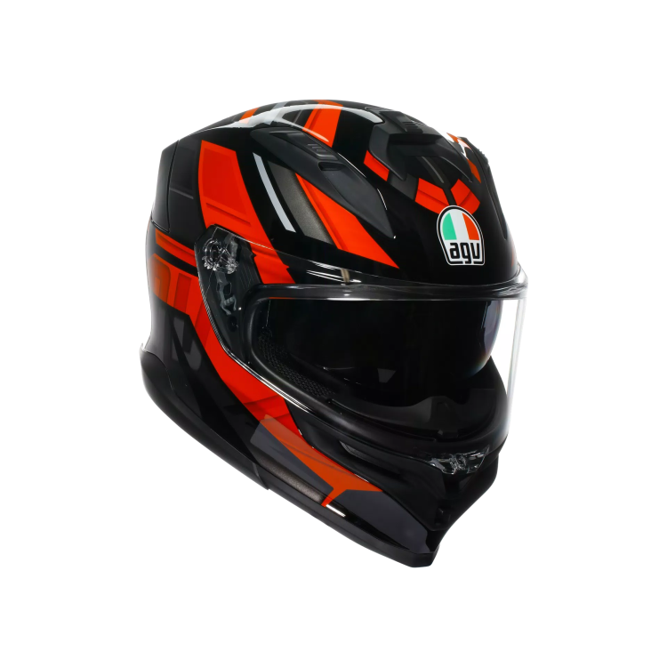 CASCO INTEGRALE K7 AGV E2206 MPLK TAURAX BLACK RED | AGV