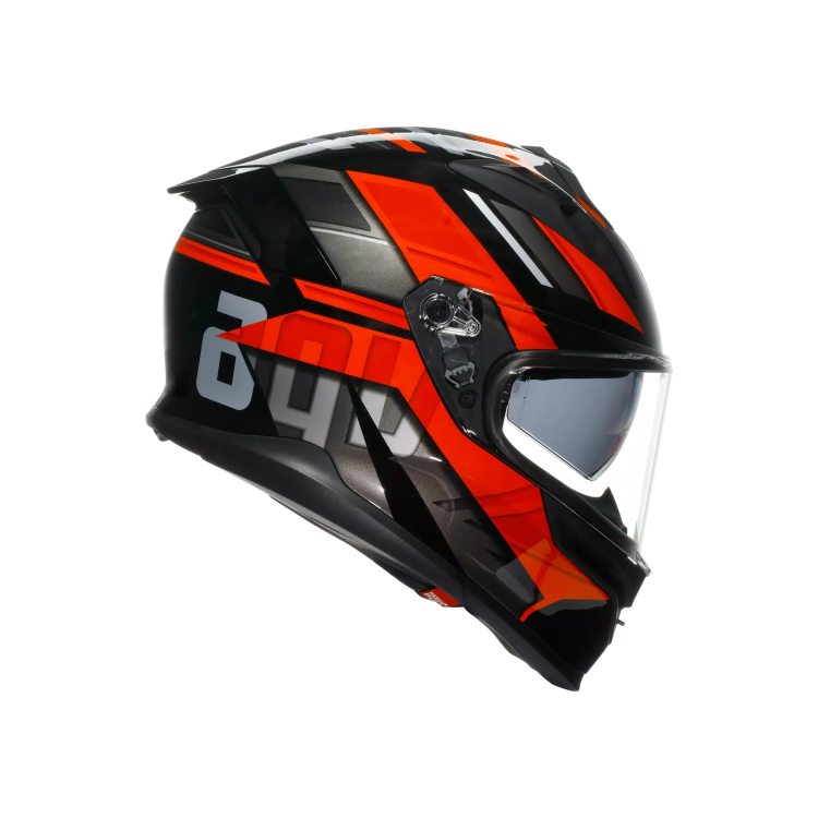 CASCO INTEGRALE K7 AGV E2206 MPLK TAURAX BLACK RED | AGV
