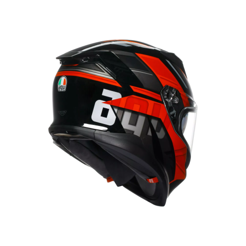 CASCO INTEGRALE K7 AGV E2206 MPLK TAURAX BLACK RED | AGV