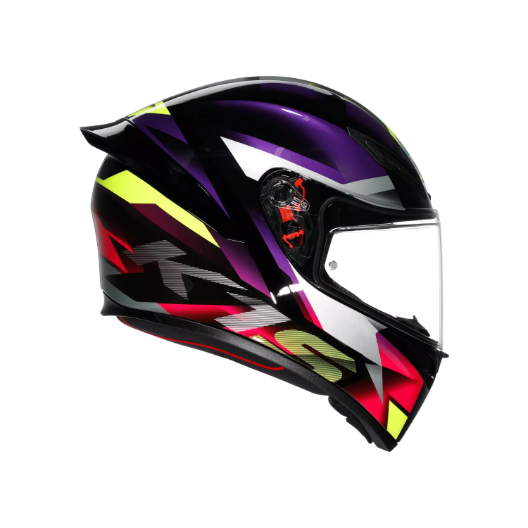 CASCO INTEGRALE K1 S AGV E2206 FASTLAP BLACK PURPLE PINK | AGV