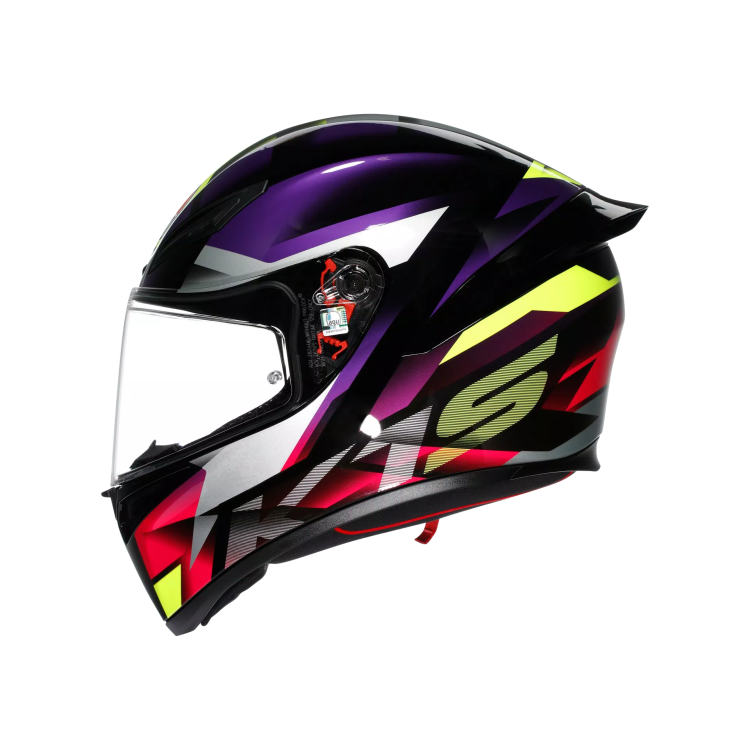 CASCO INTEGRALE K1 S AGV E2206 FASTLAP BLACK PURPLE PINK | AGV