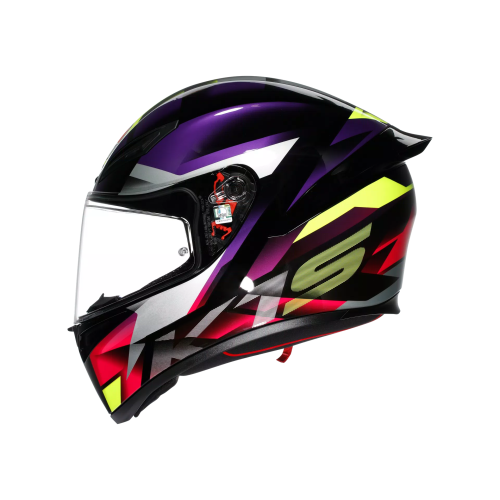CASCO INTEGRALE K1 S AGV E2206 FASTLAP BLACK PURPLE PINK | AGV