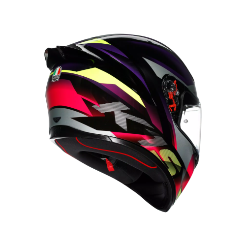 CASCO INTEGRALE K1 S AGV E2206 FASTLAP BLACK PURPLE PINK | AGV